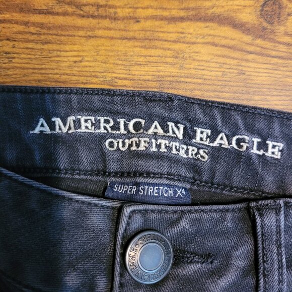 American Eagle Jeans 4 R Jegging Super Low Rise Super Stretch X Raw Hem - Picture 4 of 12